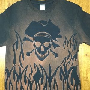 Reverse dye pirate t shirt